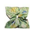 Butterfly Bayo Satin Square Scrunchie Green Butterfly, Spring