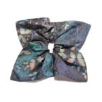 Celadon Cascade Satin Square Scrunchie Iridescent Green, Shimmer