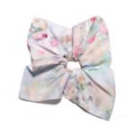 Chiffon Charm Satin Square Scrunchie Pastel Watercolor, Soft