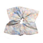 Chiffon Garden Satin Square Scrunchie Pastel Watercolor, Charm