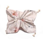 Crane Canvas Satin Square Scrunchie Crane Print, Elegant