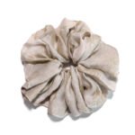 Desert Haze Tercel Round Scrunchie Taupe Abstract, Earthy