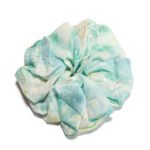 Jade Mist Organza Round Scrunchie Mint Marble, Shimmer