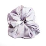 Lavender Rhapsody Purple Satin Round Scrunchie Pale Lilac, Delicate