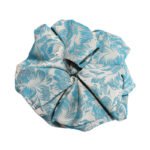 Luxe Azure Song Brocade Round Scrunchie Azure Jacquard, Bold