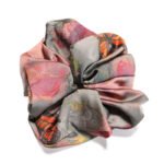 Monarch Bloom Satin Round Scrunchie Butterfly, Botanical