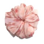 Rose Shimmer Organza Round Scrunchie Pink Shimmer, Floral