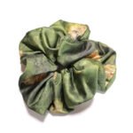 Sage Garden Green Satin Round Scrunchie Earthy Sage, Organic