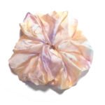 Sunrise Sorbet Organza Round Scrunchie Iridescent Pastel, Sheer