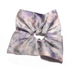 Twilight Thistle Satin Square Scrunchie Lilac Watercolor, Dreamy